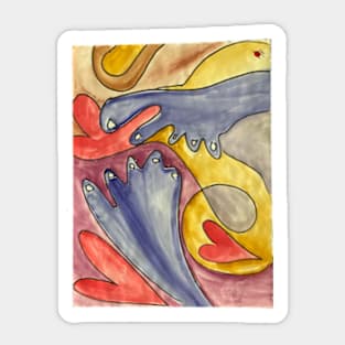 Abstract painting Sticker